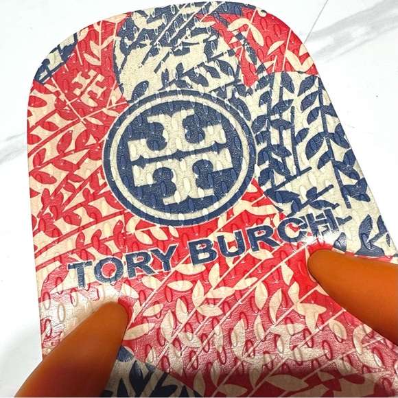 Tory Burch Women’s Orange Flip Flops Size 7 - Picture 8 of 11